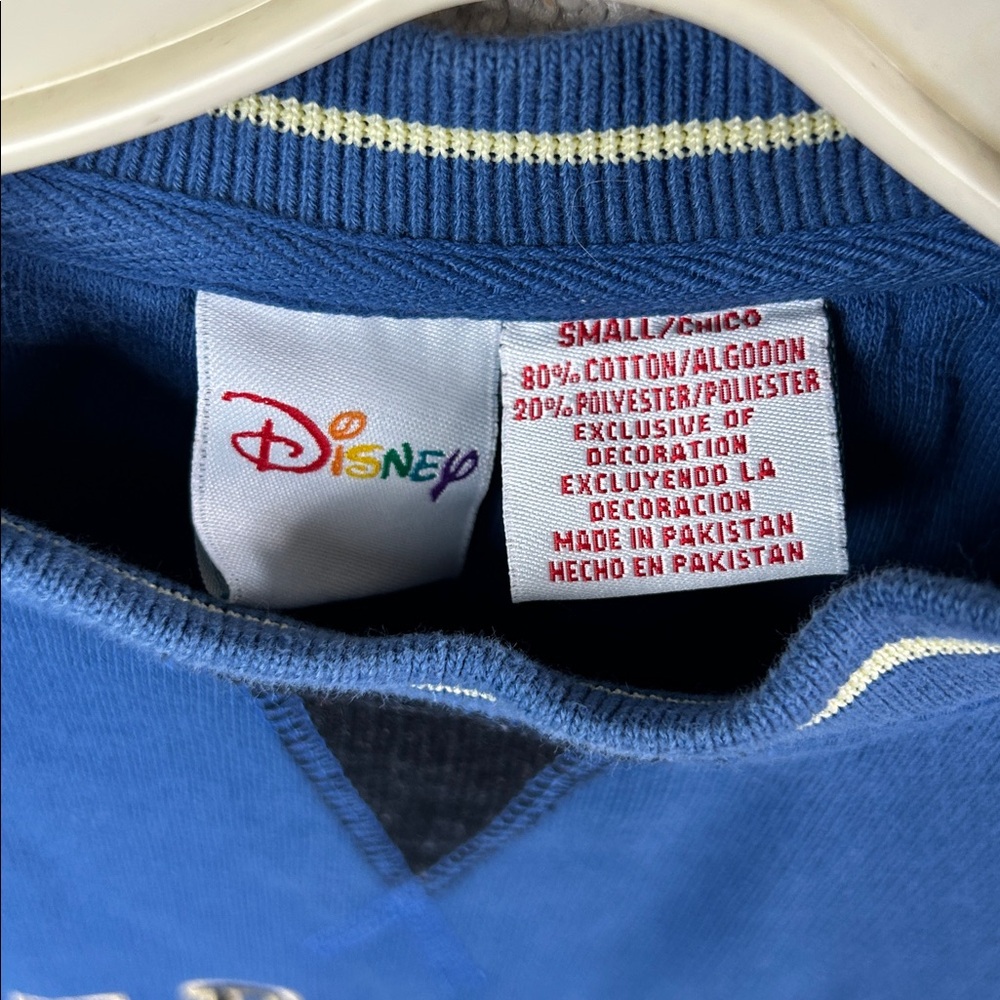 Disney Eeyore Blue Cheer Squad Crewneck Sweater Sweatshirt Vintage - Picture 4 of 5
